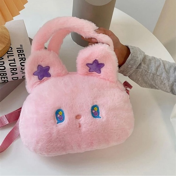 Bags Plush Bunny Shoulder Bag Pink Poshmark